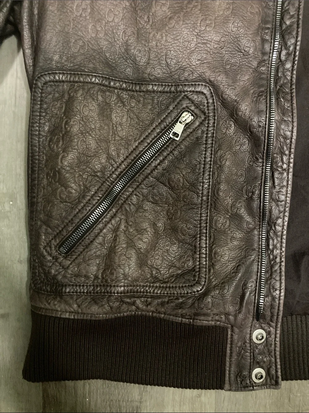 Gucci Brown Leather Jacket